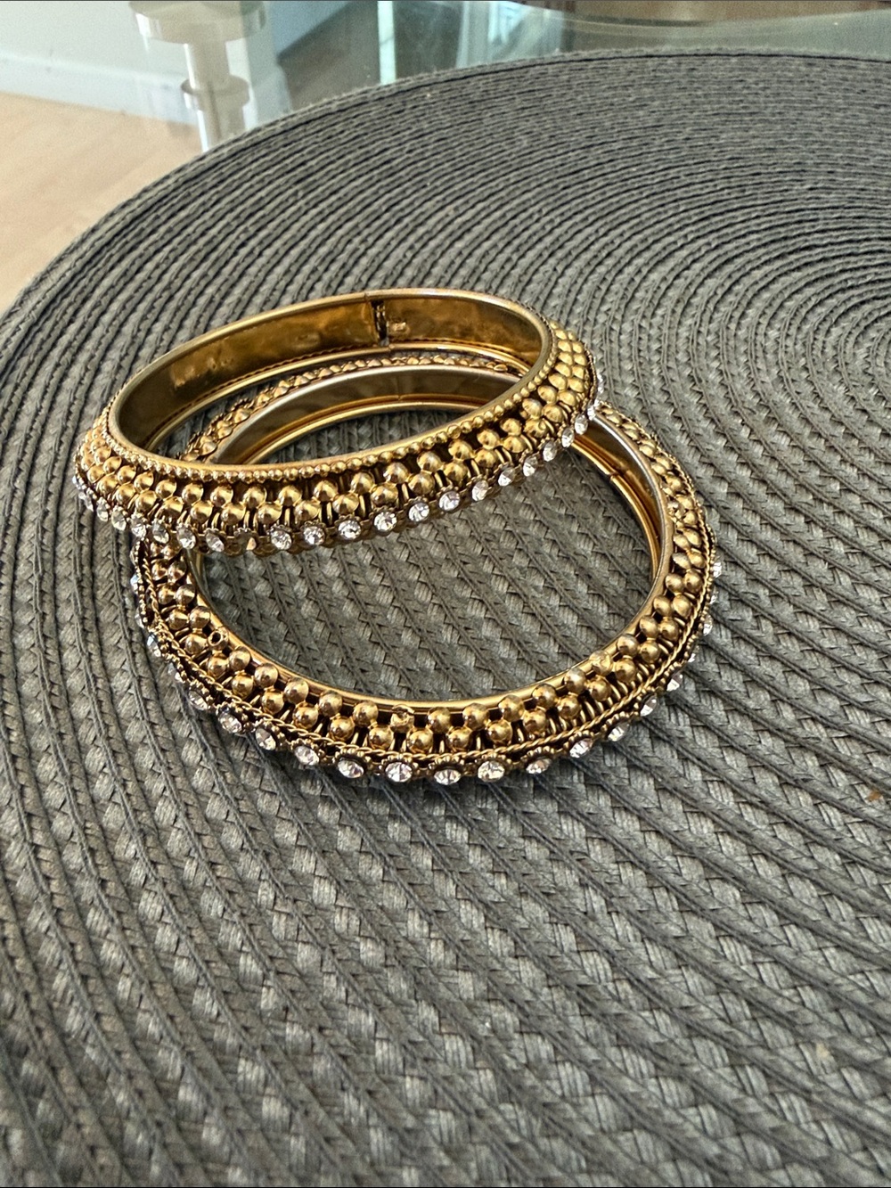 Gold-Tone Crystal Accent Bangle Bracelets - Women Jewelry